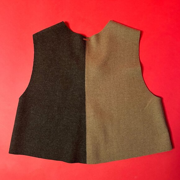 Upcycled Wool Vest by SPARK + REBEL, Unique, Unisex, Japanese-Inspired, One Size - Picture 10 of 11